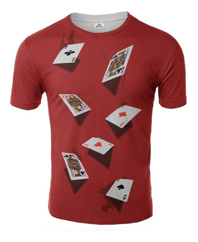 Remera Cartas Poker 3d Ax-0800