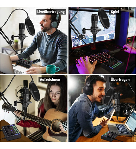 Podcast Equipment Bundle,interfaz De Audio Con Mezclador ...