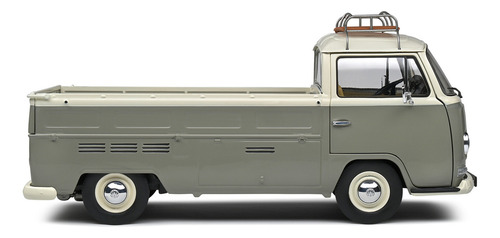 Miniatura Volkswagen Kombi T2 Pick-up 1968 Cinza 1:18 Solido
