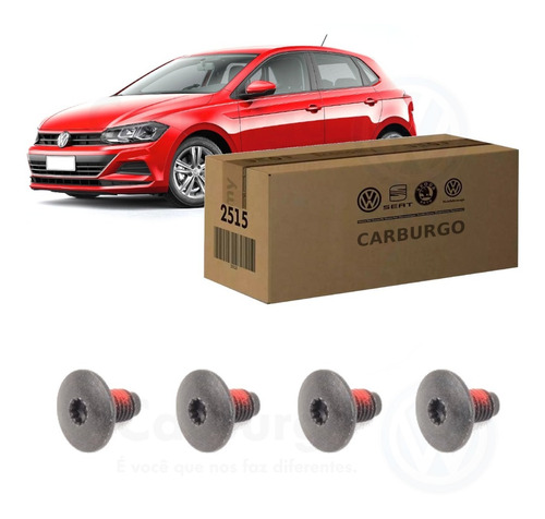 Kit 4 Parafusos M8 Fechadura Porta Polo Virtus Up Amarok