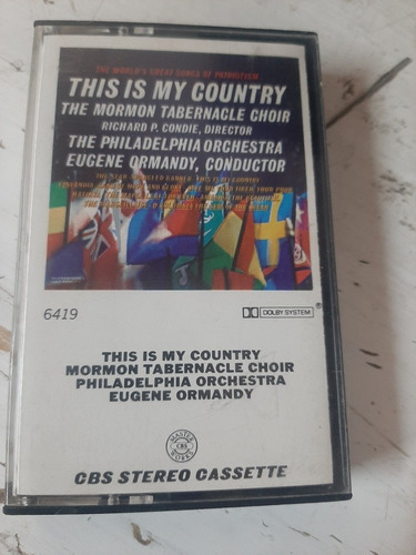 Cassette Casete This Is My Country Philadelphia Orchestra