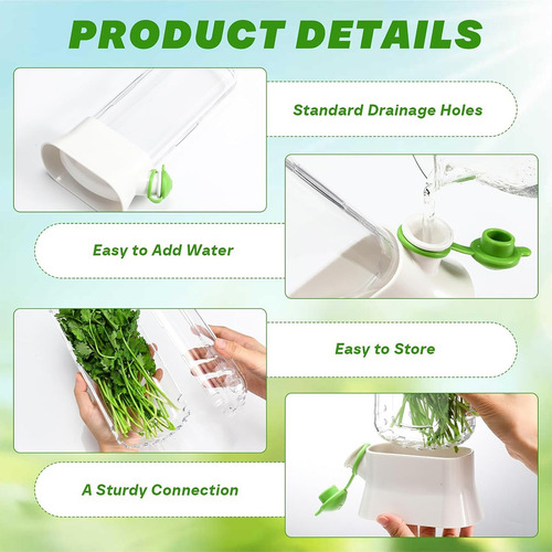 Fresh Herb Keeper Para Refrigerador, Botella De Almacenamien