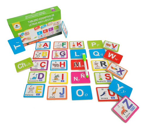 Tarjetas Fichas Didácticas Abc Alfabeto Montessori Madera