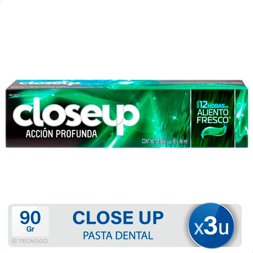 Pasta Dental Close Up Mentol Gel Dental X3 - Mejor Precio