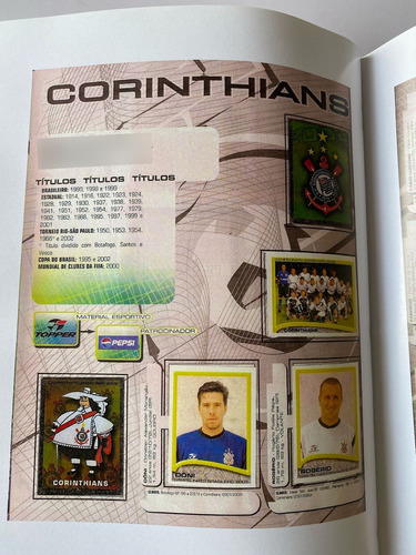 Álbum Figurinhas Corinthians 15 Times Históricos Ofício Repr