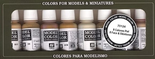 Pintura Color Cara / Piel Por Vallejo Face / Skin, Set De 8