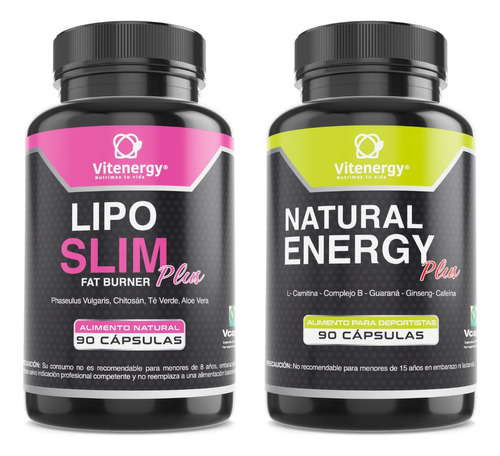 Lipo Slim + Complejo B - Ginseng - Guaraná. Pack Oferta!