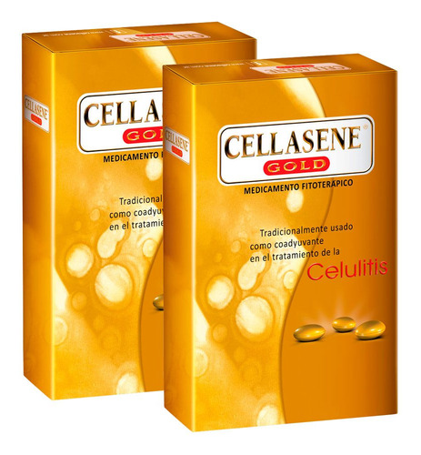 Pack 2 Cellasene Gold Tratamiento Anticelulitis En Cápsulas