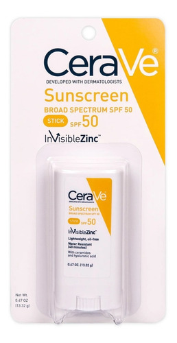 Protetor Solar Cerave Spf50 Sunscreen Broad Spectrum Stick