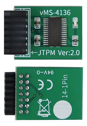 o o mi Módulo Tpm 2.0 14 Pinos Lpc Msi 4136 Para Placa Mãe | Frete grátis
