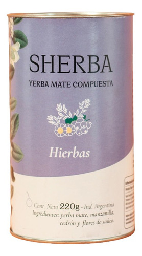 Yerba Compuesta En Lata Blend De Hierbas Sherba X 220gr