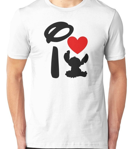 Playera Camiseta I Love Stitsch Heart Moda Unisex + Regalo 