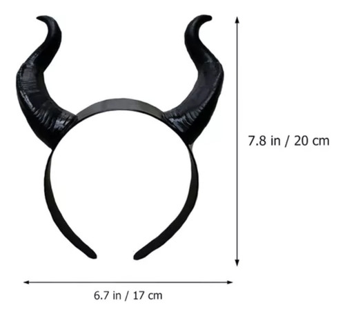 Diadema De Cuernos De Diablo, Color Negro, Cuernos De A