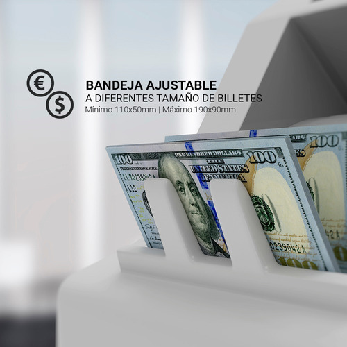 Imagen 4 de 10 de Contadora Dinero Profesional Gadnic Homologada Detec. Falsos
