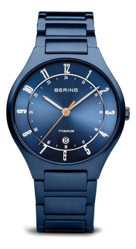 Bering Analogue Sapphire Crystal Full Titanium Blue  