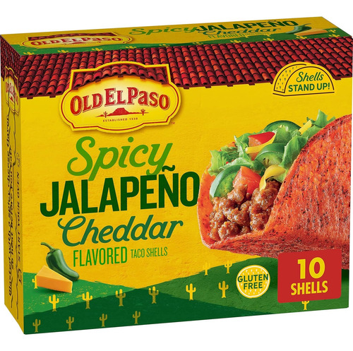 Old El Paso 10 Taco Shells Spicy Jalapeño Importado