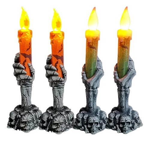 Conjunto De 4 Luzes De Velas Para Centros De Mesa De Natal A