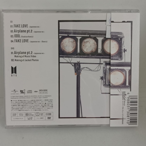 Imagen 3 de 6 de Bts Fake Love / Airplane Pt.2 Cd Japones Obi Usado Kpop