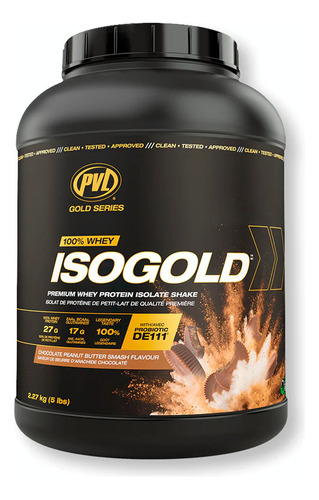 Iso Gold Isolate Proteina 100% Whey 5lb Chocolate Mani