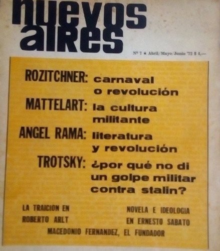 Revista Nuevos Aires N°7 De Abril De 1972.rozitchner,rama