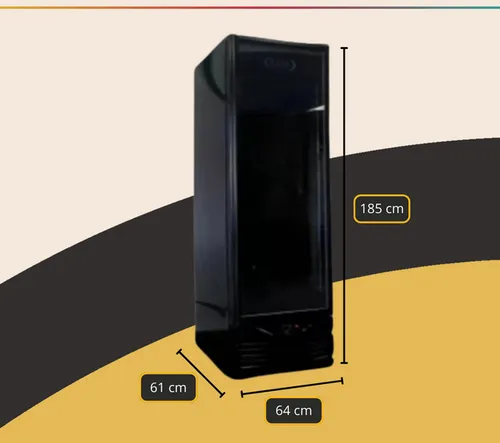 Heladera Vertical Exhibidora Fam V420mtblack 395lts
