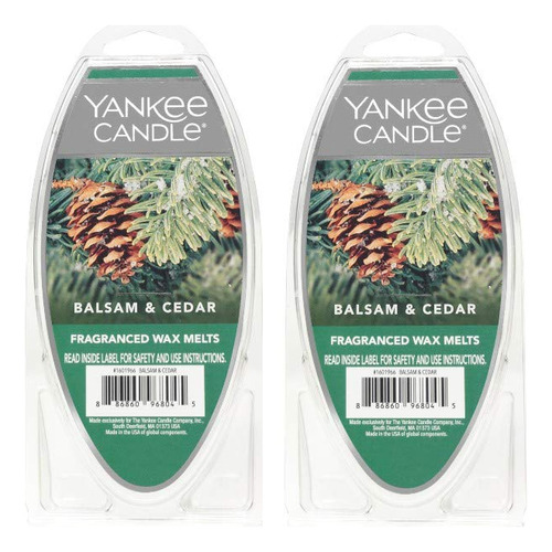 Yankee Candle Lote De 2 Cera Perfumada De Bálsamo Y Cedro Pa