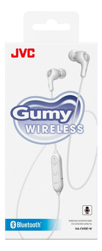 Auricular Inalámbrico Jvc Soft Con Puntas Stayfit, Control Y Color Blanco