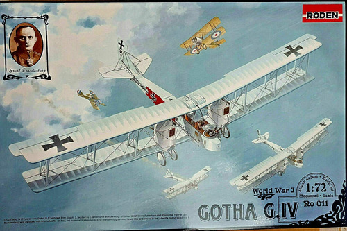 Gotha G.iv German Bomber Aircraft Wwi 1 72 Escala Plastico