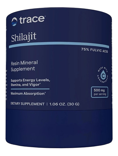 Trace Minerals Shilajit Energia Y Resistencia 30g 1,06oz Sabor Sin Sabor