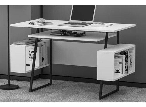 Escritorio Moderno Hasebe Blanco R&r Muebles