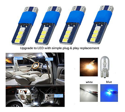 Paquete De 6 Led Canbus W5w T10 8 Smd 2835 Para Luces Led Au