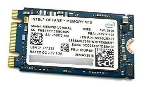 Intel Optane 16 Gb Memory M10 M.2 42mm Nvme 2242 Computer214