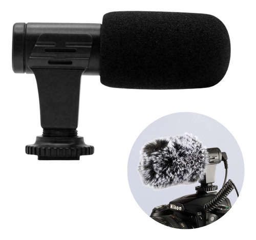 Microfone Mamen Mic-06 Shotgun Cardioide Câmeras E Celular