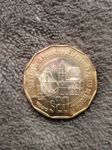 Moneda Conmemorativa Puerto De Veracruz 