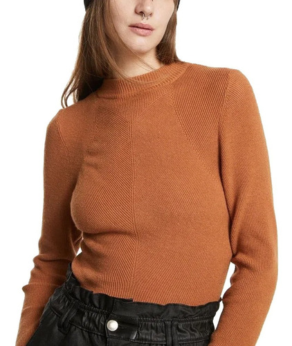 Sweater Morley Mujer Portsaid Multipuntos Belto Camel