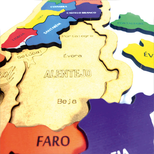 Mapa De Portugal Quebra-cabeça Educativo