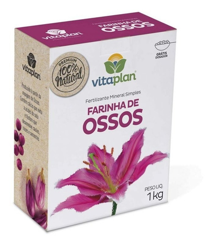 Fertilizante Mineral Simples Farinha De Ossos Vitaplan 1k
