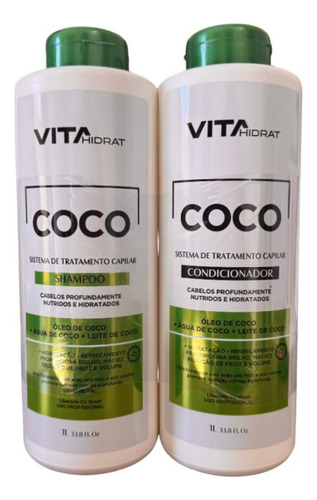 Kit Tratamento Capilar Reduz Frizz Coco Vita Hidrat