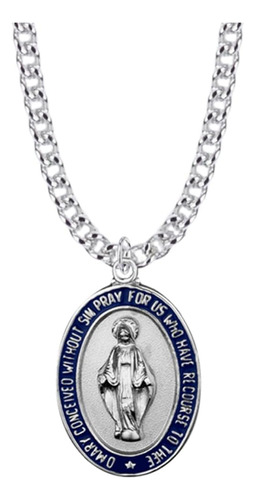 True Faith Jewelry Collar Con Colgante De Medalla Milagrosa 