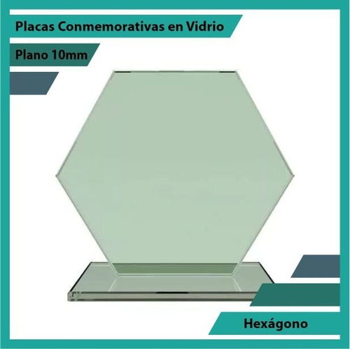 Trofeos Y Placas De Reconocimiento En Vidrio Hexágono 10mm