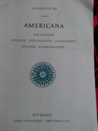 Catalogue 104 Americana H. P. Kraus 