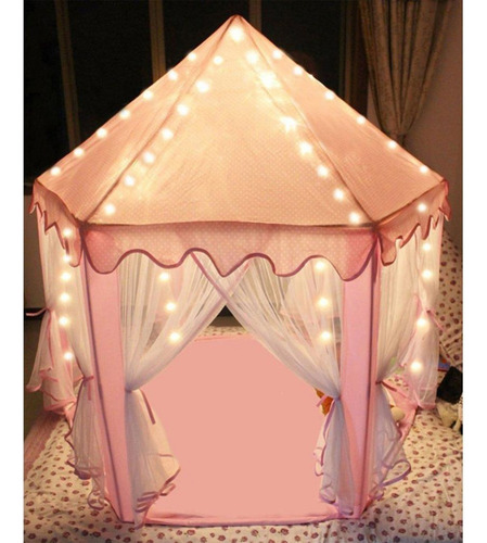 Alfombra Hexagonal Infantil Princesa Castillo Tienda De