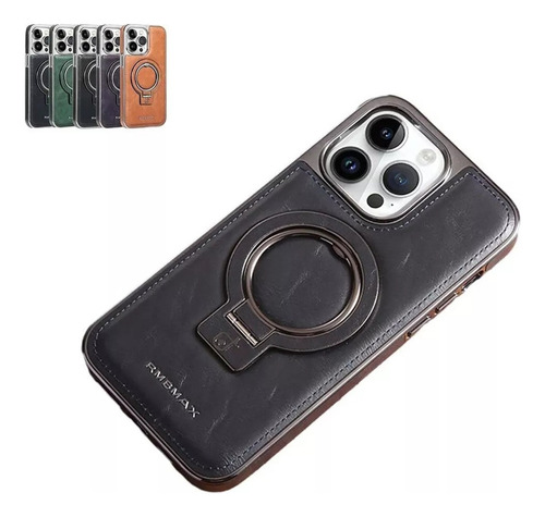 Funda De Piel De Lujo D Con Soporte Invisible Para iPhone