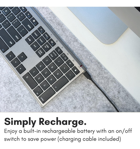 Teclado Bluetooth Inalámbrico Macally Para Mac: Compatible..