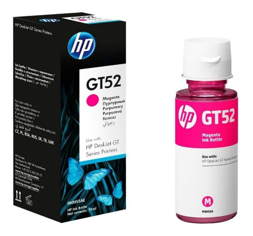 Imagen 3 de 6 de Tinta Hp Gt52 Magenta Original M0h55al Deskjet 5820 410 415