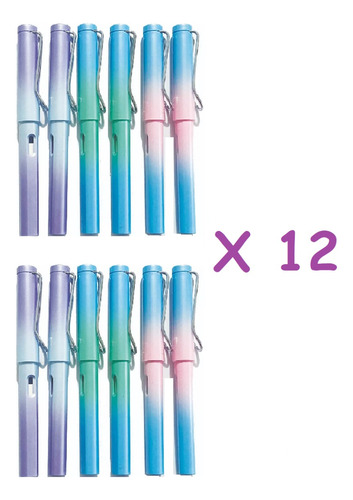 Docena De Lápices Infinitos Colores Pastel Degradado 12 Pack