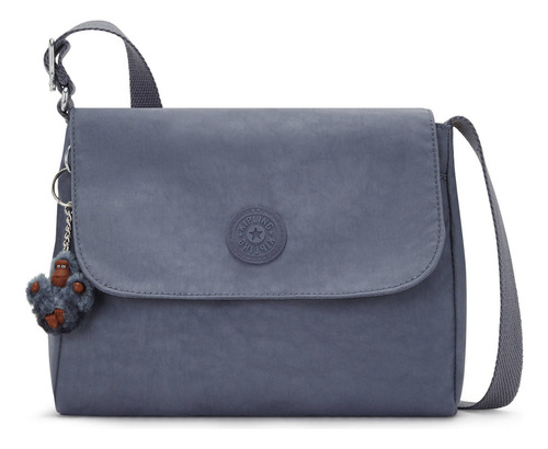 Bolsa Crossbody Kipling Melillo Diseño Liso De Nailon  Perri Blue Con Correa De Hombro Perri Blue Asas Color Mismo Color De Bolso Y Herrajes Plateado