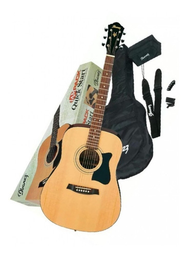 Guitarra Acústica Ibanez V50njpnt + Funda/ Afinador/ Correa