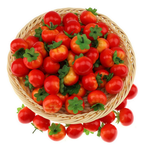Gresorth 40pcs Mini Artificial Tomate Decoracion Falso Fruta