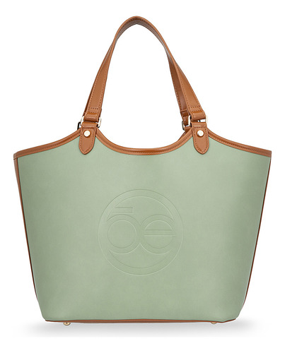 Bolsa Tote Cloe Llalnira Grande Color Verde